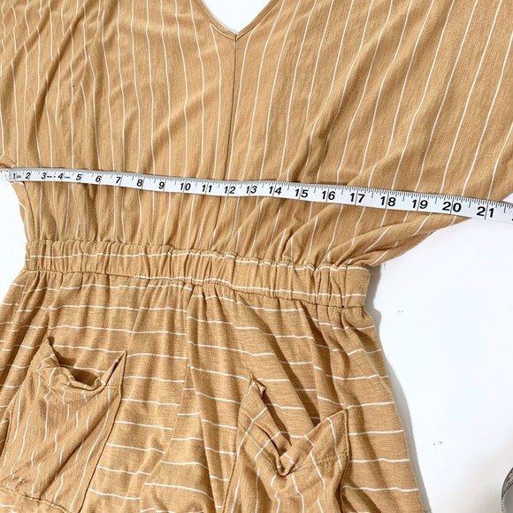 By Together Romper Yellow White Striped Size Large - Picture 10 of 12